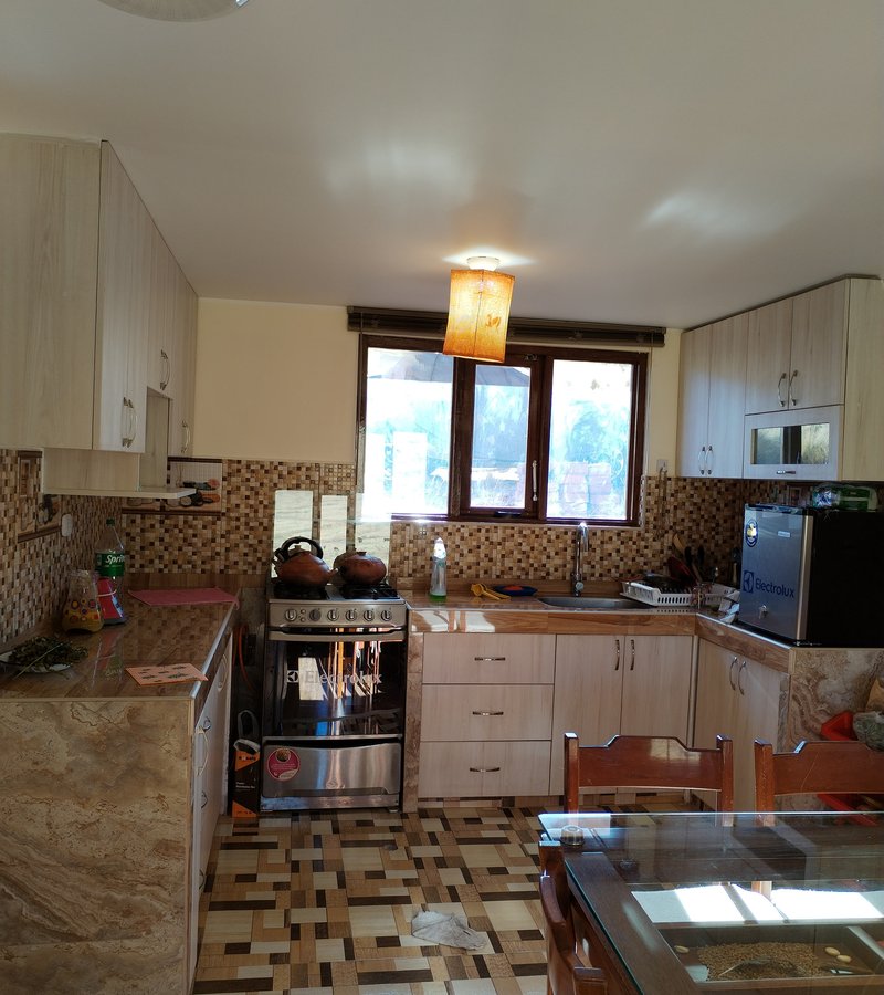 Cocina equipada del lodge, disponible para los huéspedes